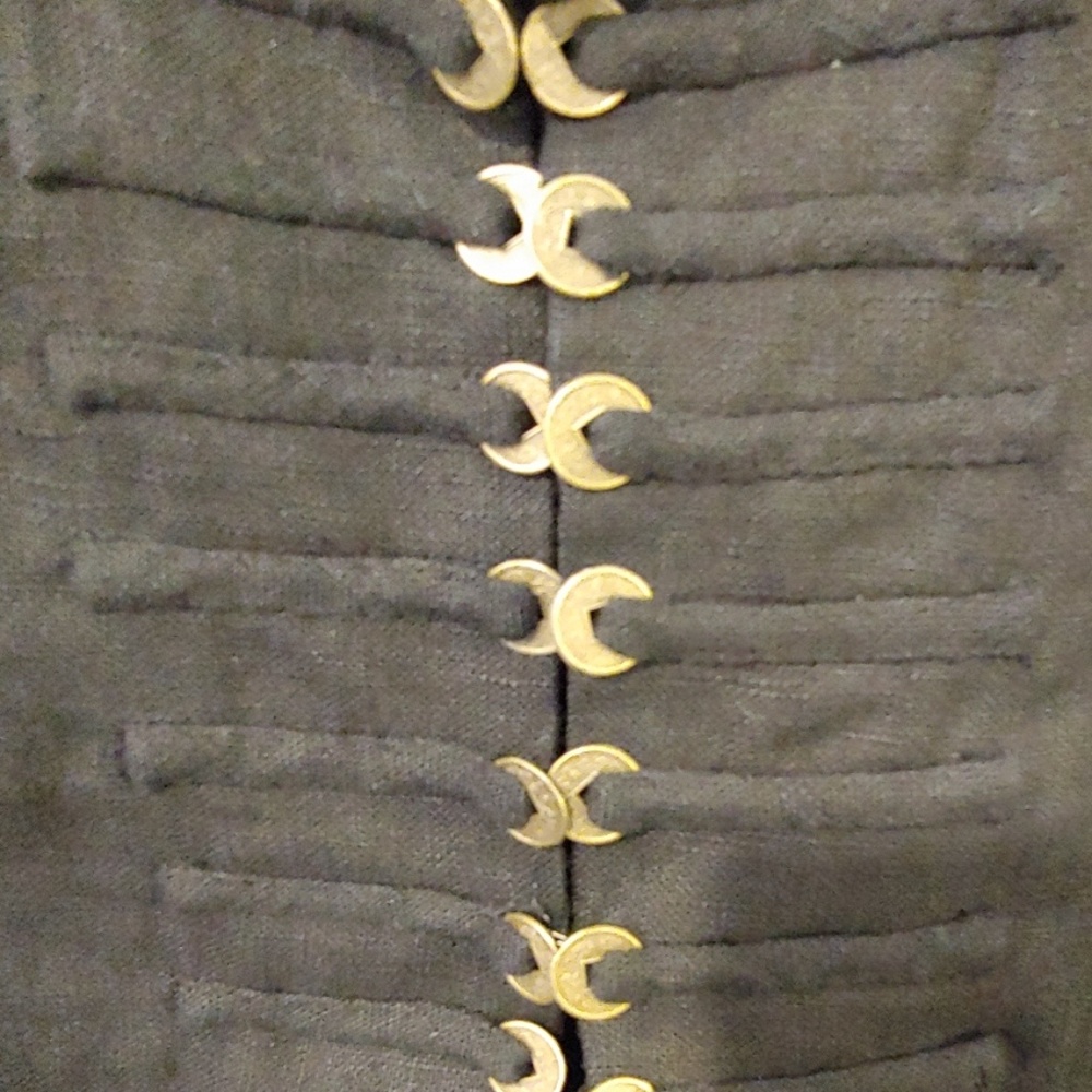 Soft Surroundings Black Linen Military Style - Picture 5 of 5